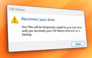 file history reconnect drive