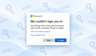 fix microsoft account passkey not working