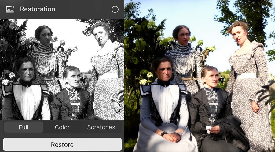 AI-fotorestaurering