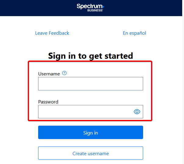 spectrum business login