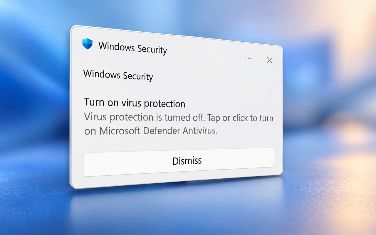 windows security turned off fixed