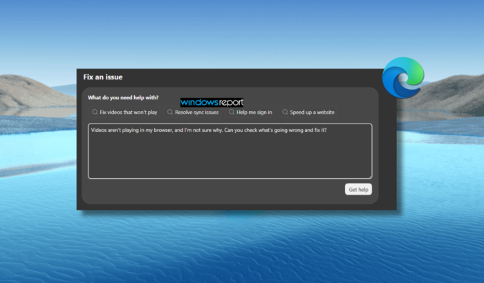 Edge fix an issue ai troubleshooter