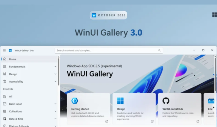 Microsoft winui gallery 3.0