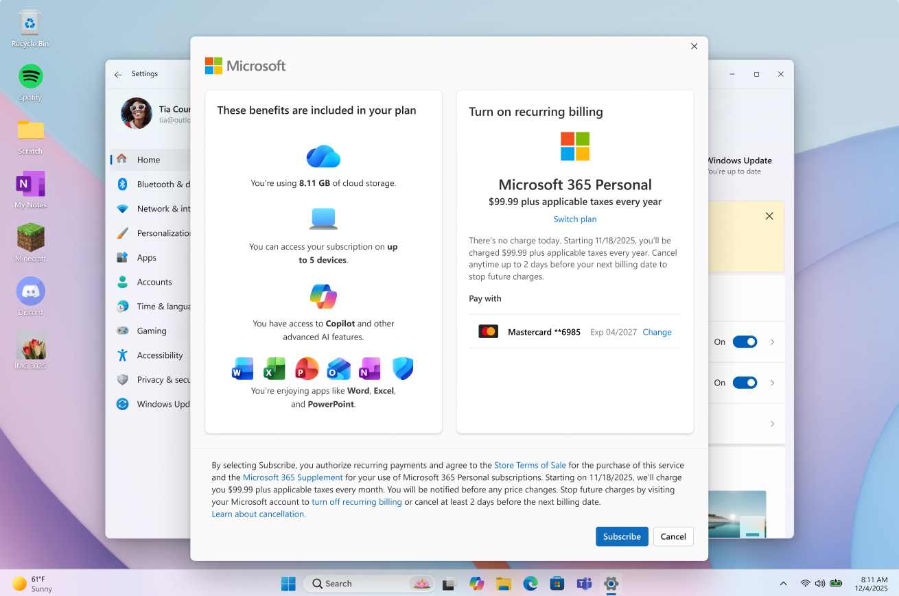 microsoft 365 auto-renewal