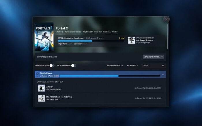 steam achievements sets