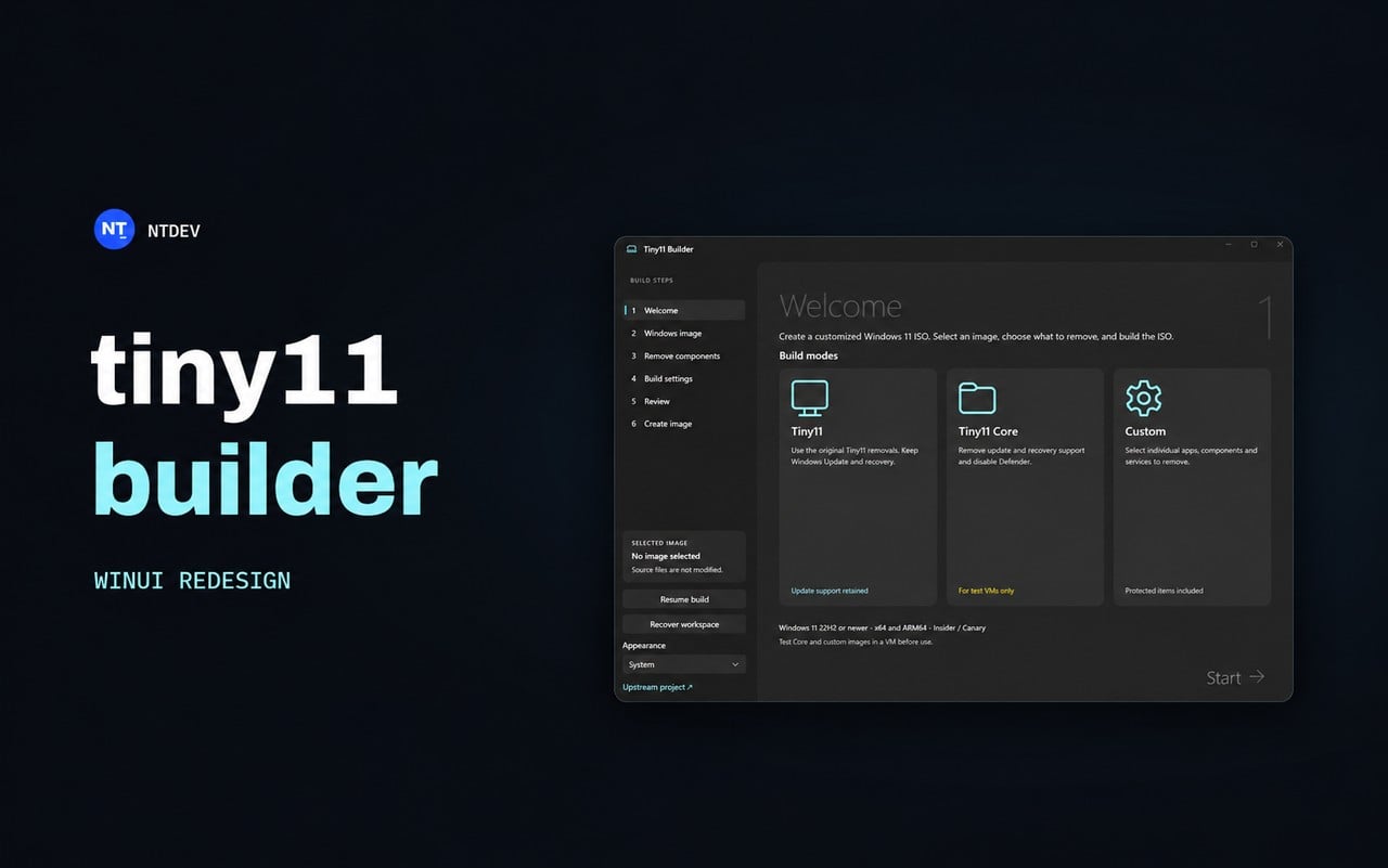 tiny11 builder redesign