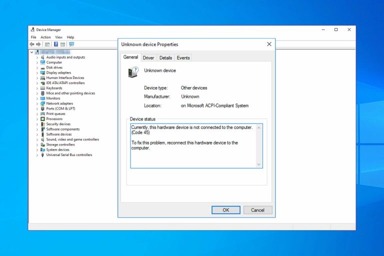 Erro de Código 45 no Windows - como corrigir - WindowsReport PT ...