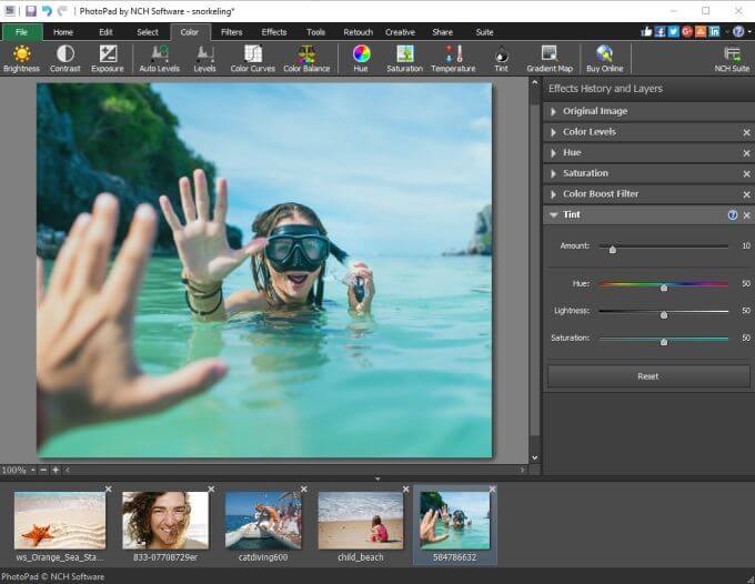 NCH ​​PhotoPad meilleur logiciel de retouche photo
