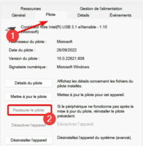Périphérique USB Inconnu (Échec de Demande Code 43) sur Windows 11