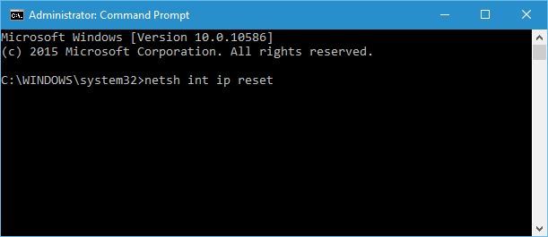 netsh int ip reset ip addresse