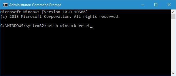 netsh int ip reset CMD