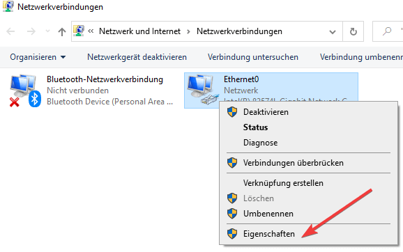 netzwerk eigenschaften