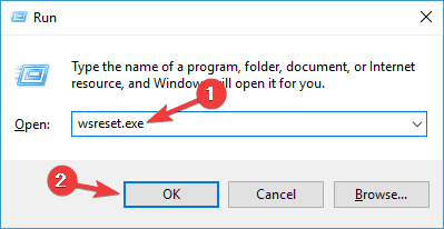 wsreset windows 10