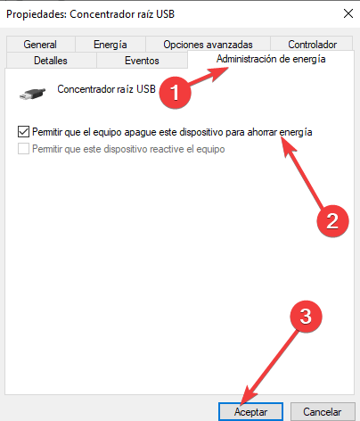 Permitir al equipo que apague este dispositivo para ahorrar energía