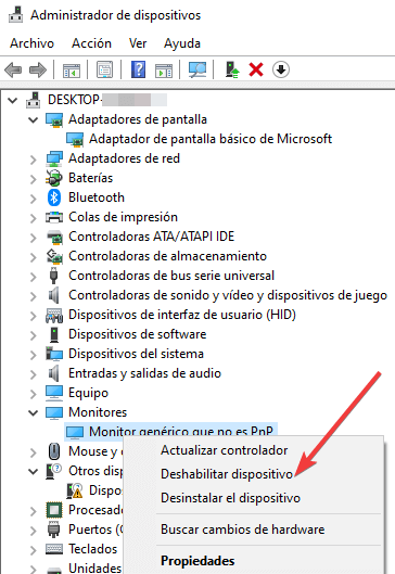 deshabilitar gráficos windows 10
