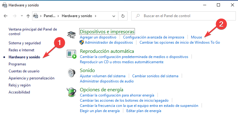 panel de control windows 10