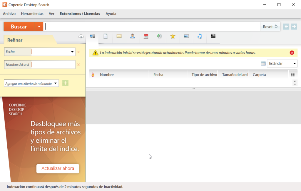 Búsqueda de escritorio de Copernic Copernic búsqueda archivos