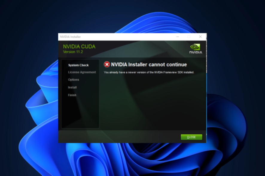 controladores nvidia no se instalan windows 11