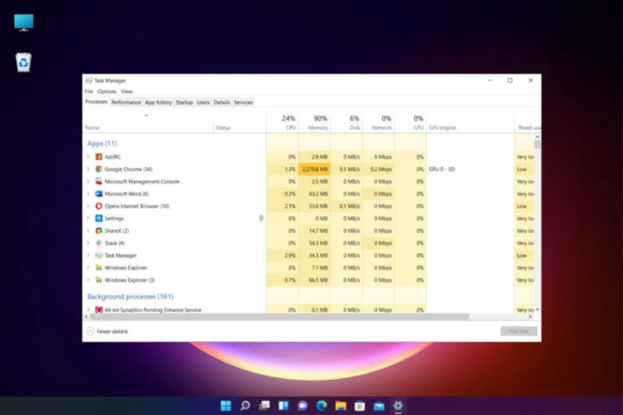 demasiados procesos segundo plano windows 10