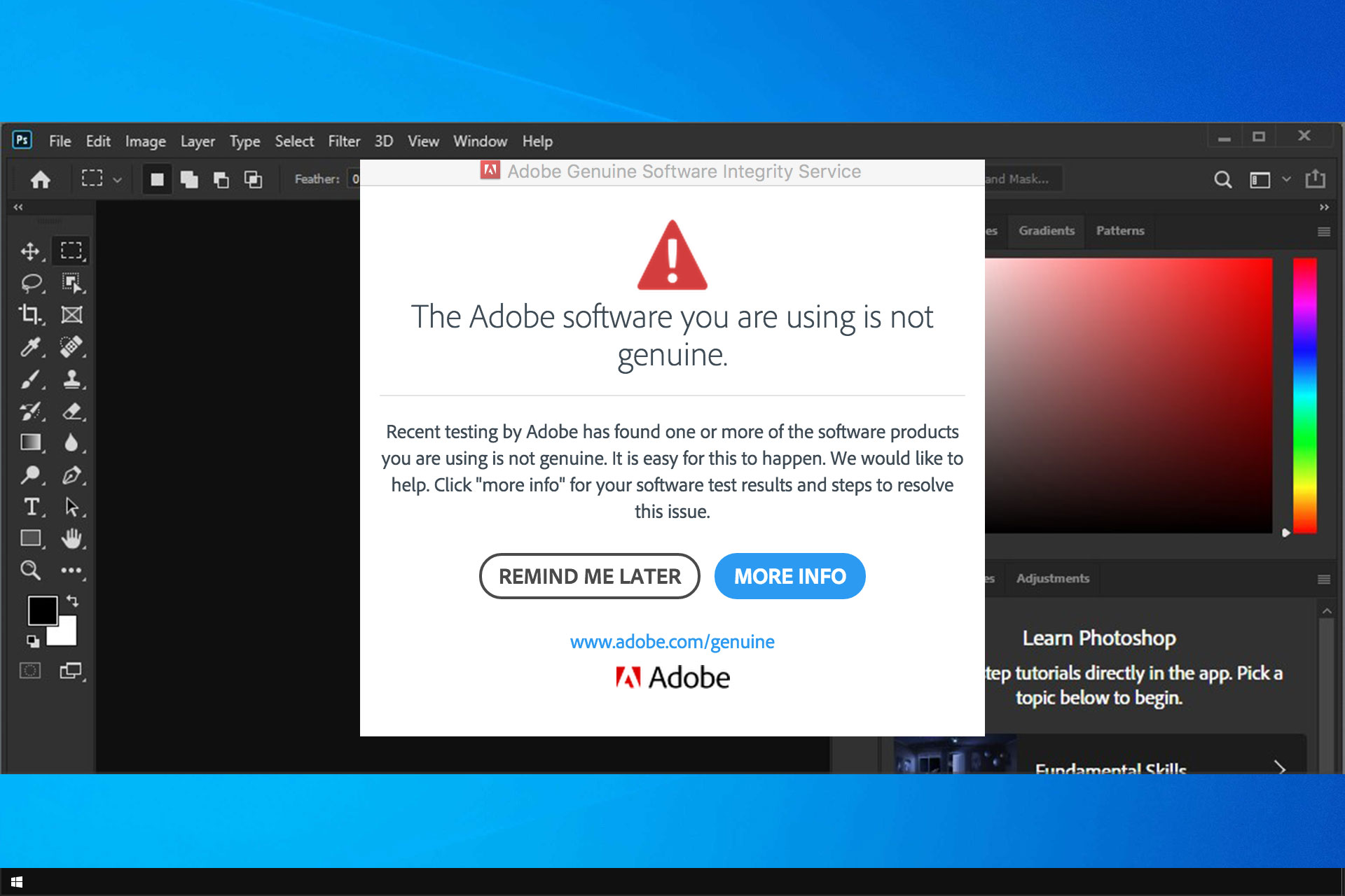 3 Soluciones al Pop Up: Tu Aplicación de Adobe No es Genuina