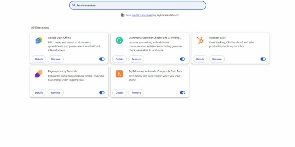 desactiva la extensiones de chrome