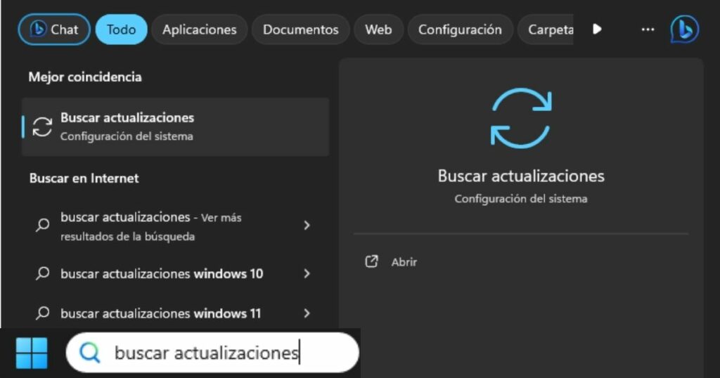 buscar actualizaciones