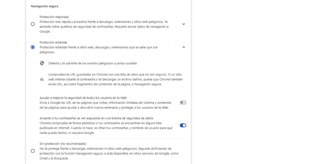 seguridad google chrome